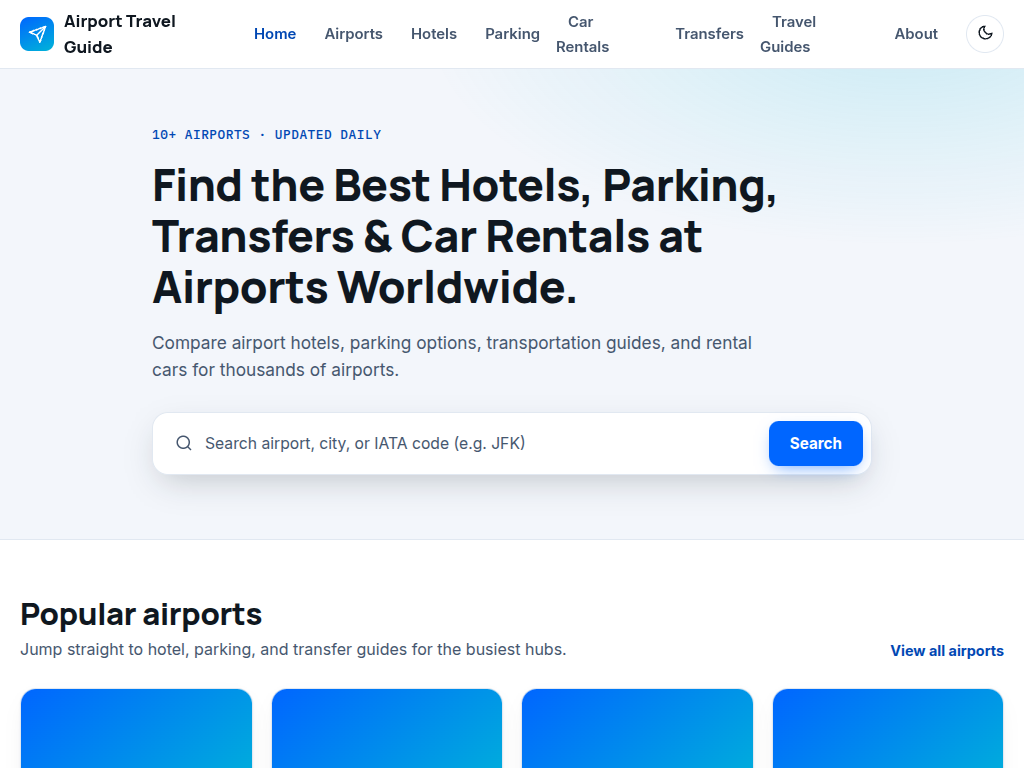 Homepage main section