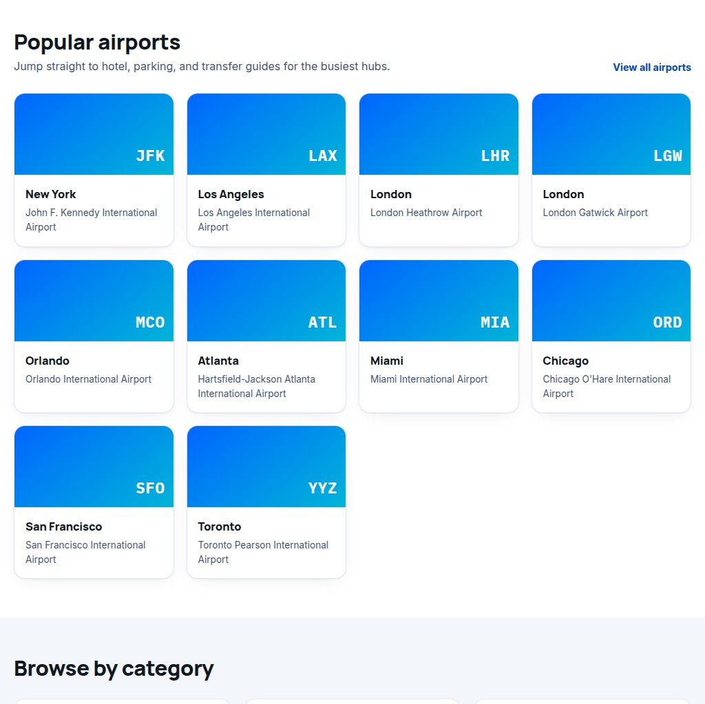 Services overview section