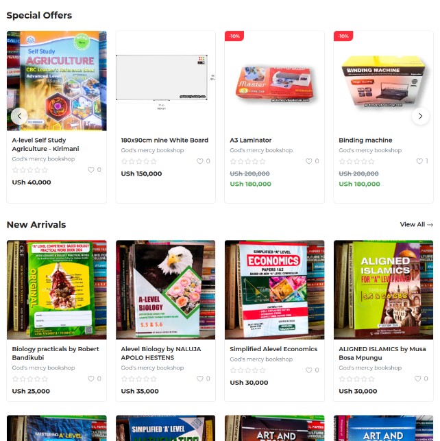 Homepage special offers section on desktop