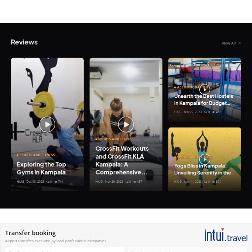 Homepage on desktop