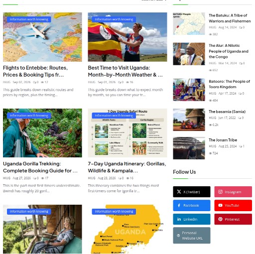 Homepage on desktop