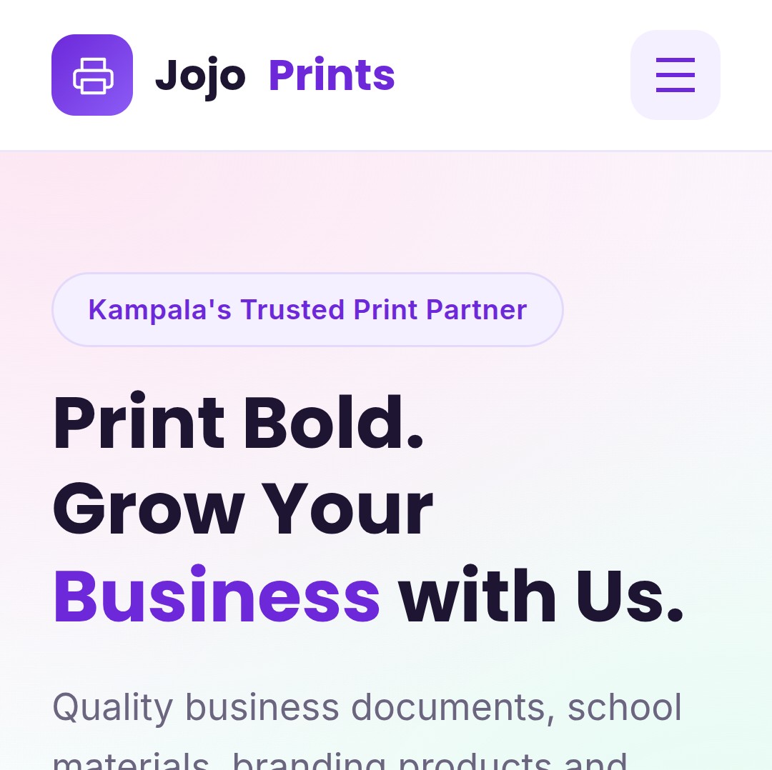 Mobile view of print shop