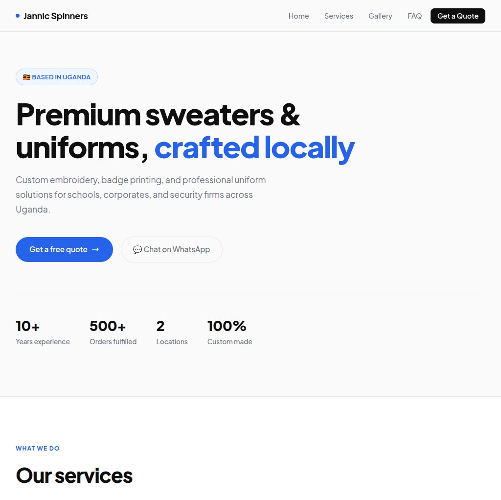 Sweaters the Eyeug homepage screenshot