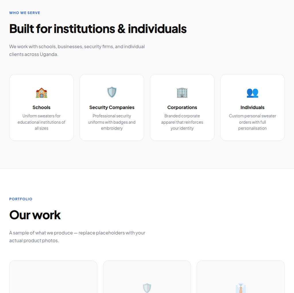 Homepage desktop layout