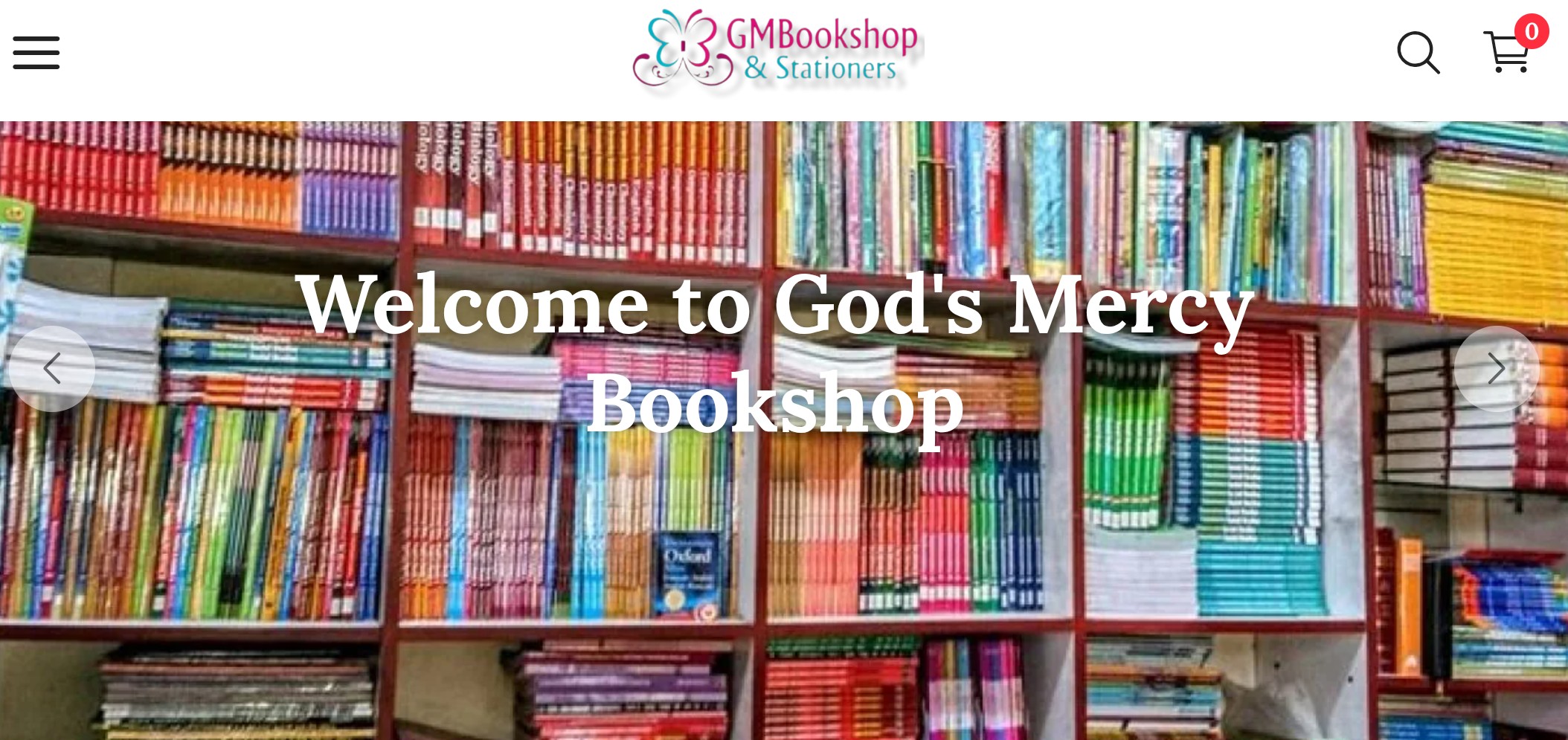 God's Mercy Bookshop e-commerce website